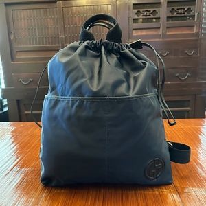 Giorgio Armani Convertible Shopper Bag In Nylon and Leather Accents